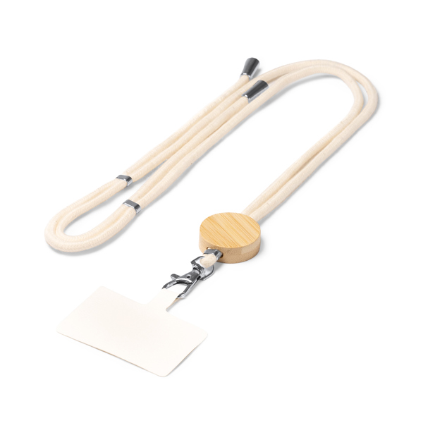 NIBIS lanyard με θήκη κάρτας από βαμβάκι και μπαμπού