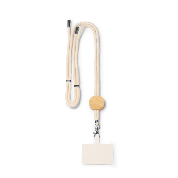 NIBIS lanyard με θήκη κάρτας από βαμβάκι και μπαμπού – όψη 2