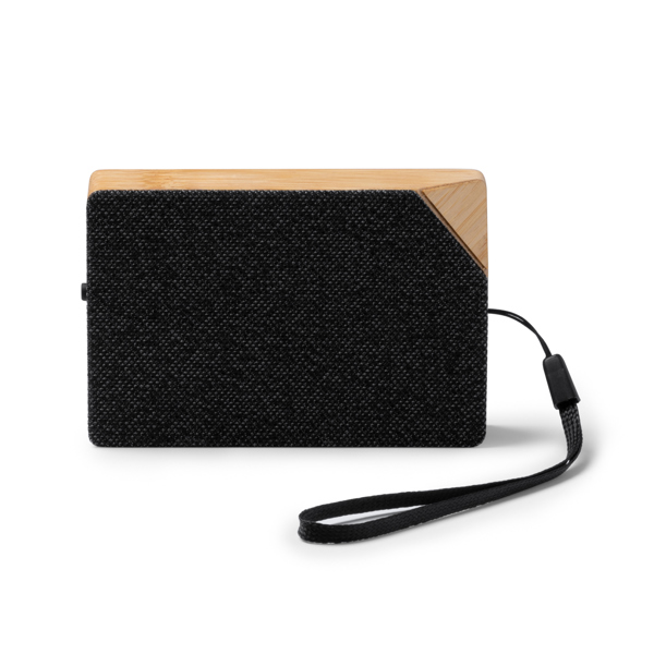 YUNKER ηχείο Bluetooth από ανακυκλωμένο πολυεστέρα RPET και μπαμπού – όψη 2