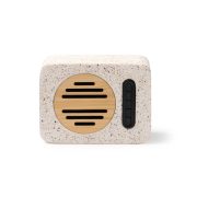 MILER ηχείο Bluetooth από ανακυκλωμένη πέτρα terrazzo και μπαμπού – όψη 2