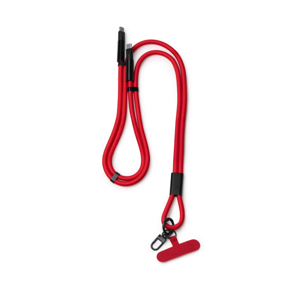 DENKI lanyard με θήκη κάρτας από ανακυκλωμένο νάιλον – όψη 2