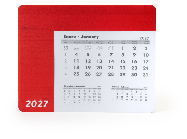SERBAL mouse pad από υλικό: PP Βάση: EVA Ημερολόγιο: χαρτί – όψη 2